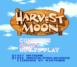 Harvest Moon Title Screen